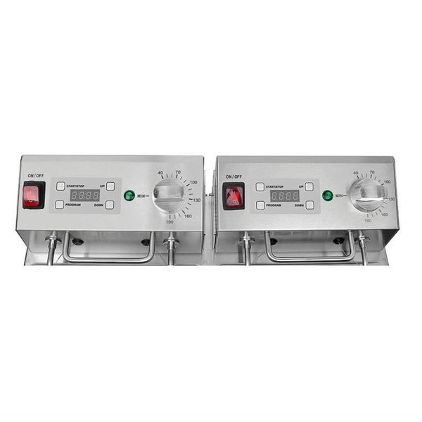 Friteuse | Elektrisch | 5+5L | 60°C/190°C | 5.6kW (2x 230V) | 565x450x355(h)mm