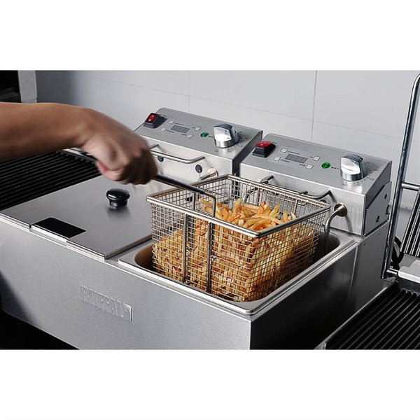 Friteuse | Elektrisch | 5+5L | 60°C/190°C | 5.6kW (2x 230V) | 565x450x355(h)mm