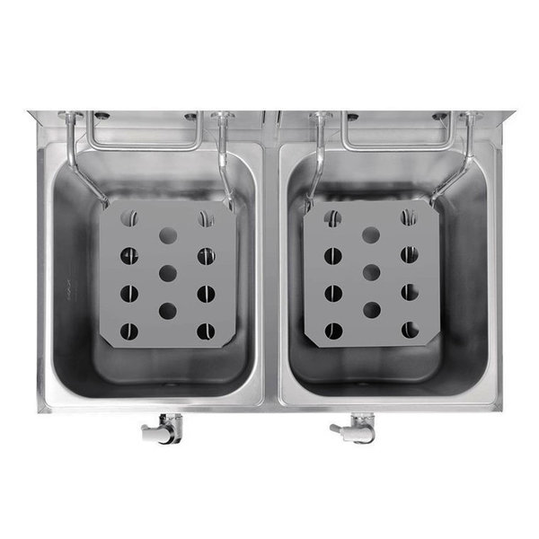Friteuse | Elektrisch | 8+8L | 40°C/190°C | 5.8kW (2x 230V) | Aftapkranen | 565x510x440(h)mm