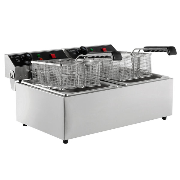 Friteuse | Elektrisch | 6+6L | 6.6kW (2x 230V) | 590x440x290(h)mm