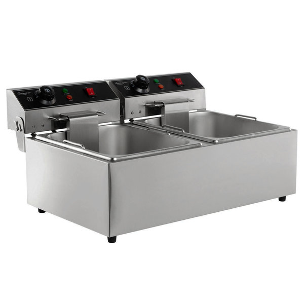 Friteuse | Elektrisch | 6+6L | 6.6kW (2x 230V) | 590x440x290(h)mm