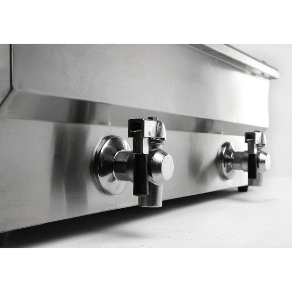 Friteuse | Elektrisch | 8+8L | 6.6kW (2x 230V) | Aftapkranen | 630x505x355(h)mm