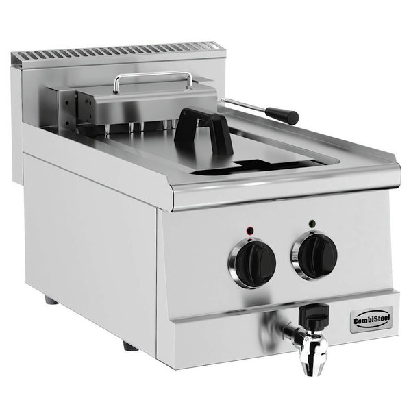 Friteuse | BASE 600 | Elektrisch | 10L | 7.5kW (400V) | Aftapkraan | 400x600x300(h)mm