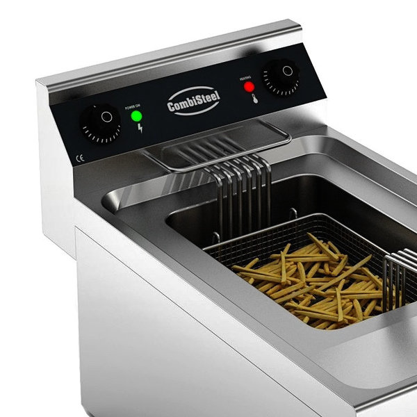 Friteuse | Elektrisch | 12+12L | 18kW (2x 400V) | Aftapkranen | 800x700x328(h)mm