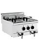 CombiSteel Friteuse | BASE 600 | Elektrisch | 10+10L | 7kW (2x 230V) | Aftapkranen | 600x600x300(h)mm 