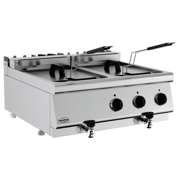 Friteuse | BASE 700 | Elektrisch | 10+10L | 15kW (400V) | Aftapkranen | 800x700x300(h)mm