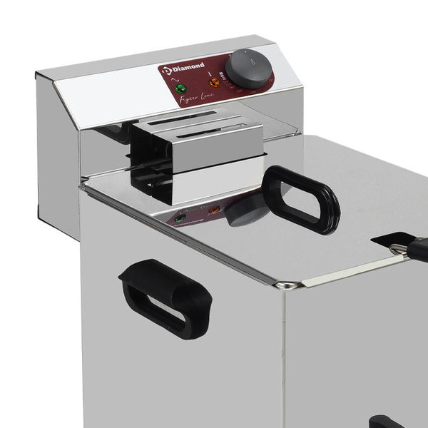 Friteuse | Elektrisch | 8L | 0°C/180°C | 3.5kW (230V) | Aftapkraan | 290x450x320(h)mm