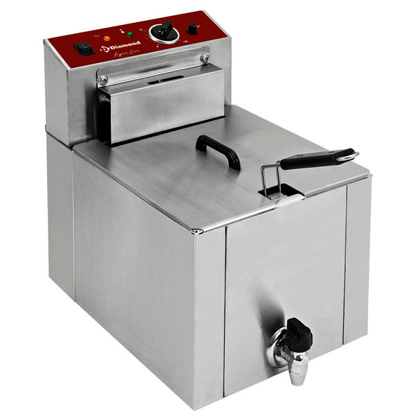 Friteuse | Elektrisch | 12L | 0°C/180°C | 7.5kW (400V) | Aftapkraan | 325x430x510(h)mm