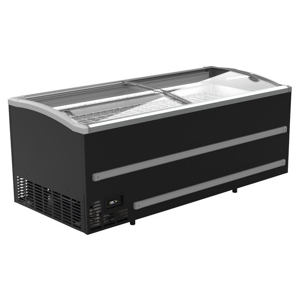 Supermarkt Vrieskist | 1372L | Zwart | -18°C/-23°C | Statisch | Schuifdeksels | 2508x952x950(h)mm