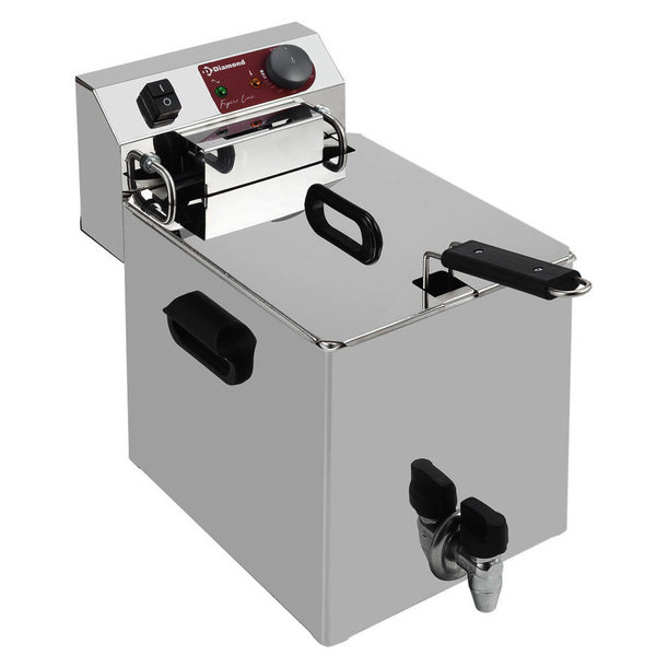 Friteuse | Elektrisch | 10L | 0°C/180°C | 4.5kW (400V) | Aftapkraan | 290x450x320(h)mm