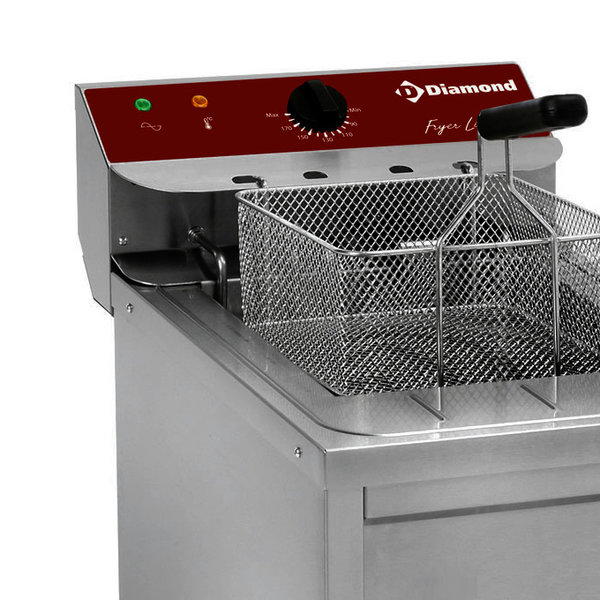 Friteuse | Elektrisch | 12L | 0°C/190°C | 9kW (400V) | Aftapkraan | 400x600x445(h)mm