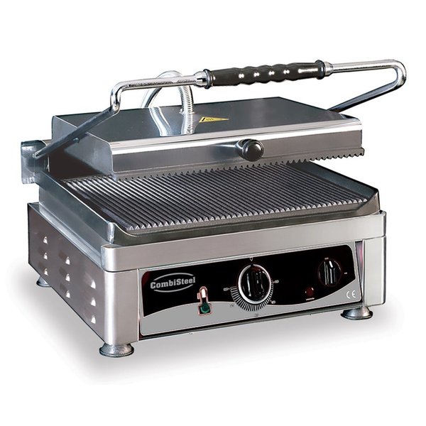 Contact/Paninigrill Geribd | 3kW | Grillplaten gietijzer/geëmailleerd | 510x500x300(h)mm
