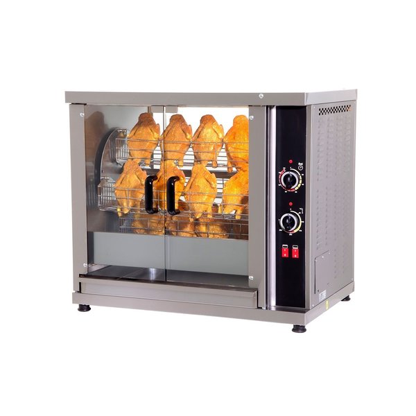 Kippengrill | 3 Spitten | Voor ca. 20 kippen | 400V | Elektrisch | 1020x640x830(h)mm