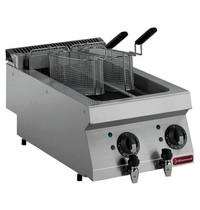 Diamond Friteuse | MAXIMA 700 | Elektrisch | 5+5L | 105°C/185°C | 9kW (400V) | Aftapkranen | 400x700x250/320(h)mm