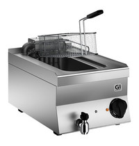 Gastro-Inox Friteuse | HP 650 | Elektrisch | 10L | 100°C/180°C | 9kW (400V) | Aftapkraan | 400x650x295(h)mm