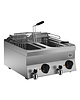 Gastro-Inox Friteuse | HP 650 | Elektrisch | 10+10L | 100°C/180°C | 18kW (400V) | Aftapkranen | 600x650x295(h)mm 