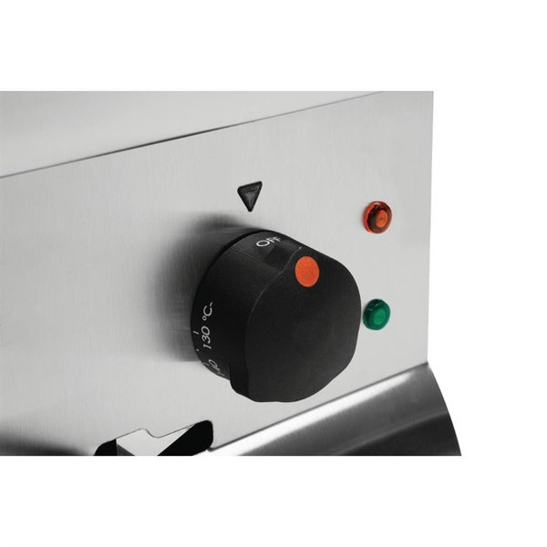 Friteuse | SILVERLINK 600 | Elektrisch | 9L | 130°C/190°C | 3kW (230V) | Aftapkraan | 300x600x335(h)mm