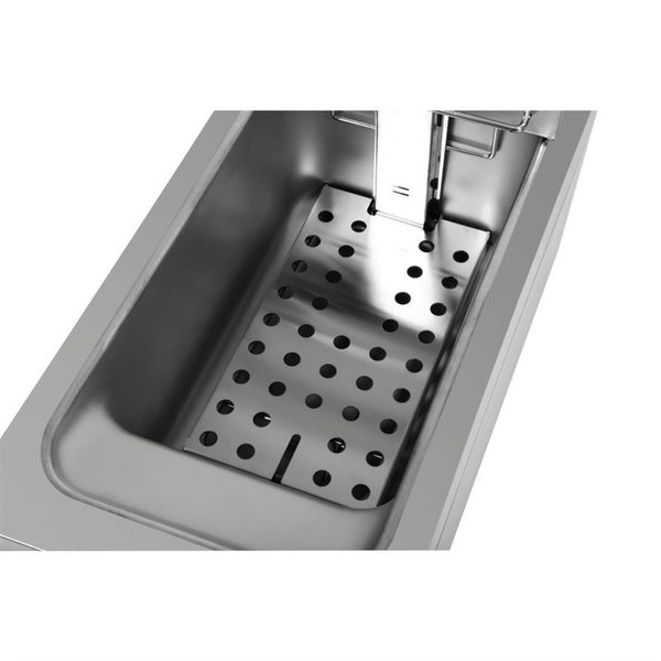 Friteuse | SILVERLINK 600 | Elektrisch | 9L | 130°C/190°C | 3kW (230V) | Aftapkraan | 300x600x335(h)mm
