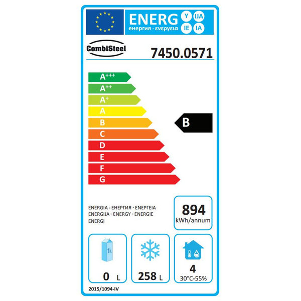 Vrieskast | 397L | Wit | -18°C/-22°C | Statisch | 600x585x1850(h)mm