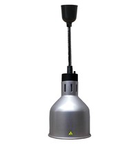 CombiSteel Warmhoudlamp | Zilver | 30°C/80°C | 230V | Ø175x600-800(h)mm