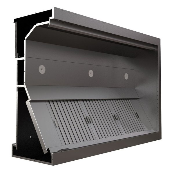 RVS Inductie Afzuigkap | 5 Labyrintfilters | 3000x1300x550(h)mm