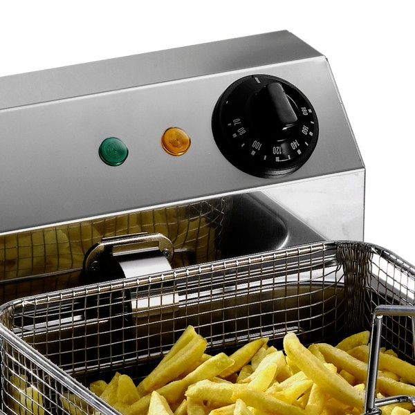 Friteuse | PROFRI | Elektrisch | 8L | 70°C/180°C | 3.25kW (230V) | Aftapkraan | 335x485x350(h)mm