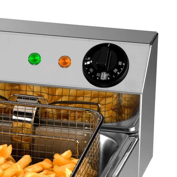 Friteuse | PROFRI | Elektrisch | 6+6L | 70°C/180°C | 6.5kW (2x 230V) | 610x430x310(h)mm