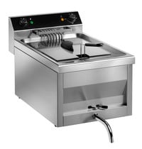Saro Friteuse | GASTROLINE | Elektrisch | 12L | 65°C/190°C | 9kW (400V) | Aftapkraan | 400x700x420(h)mm 