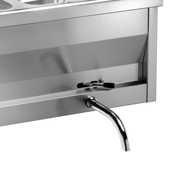 Friteuse | GASTROLINE | Elektrisch | 12+12L | 65°C/190°C | 18kW (400V) | Aftapkranen | 800x700x420(h)mm