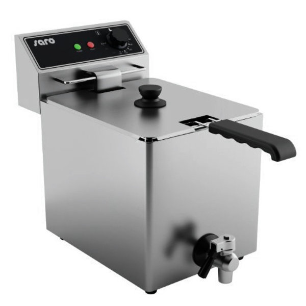 Friteuse | MODELL EF | Elektrisch | 8L | 60°C/200°C | 3kW (230V) | Aftapkraan | 267x420x378(h)mm