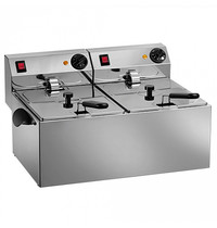 TITANIUM Friteuse | Elektrisch | 6+6L | 6.5kW (2x 230V) | 610x430x310(h)mm 