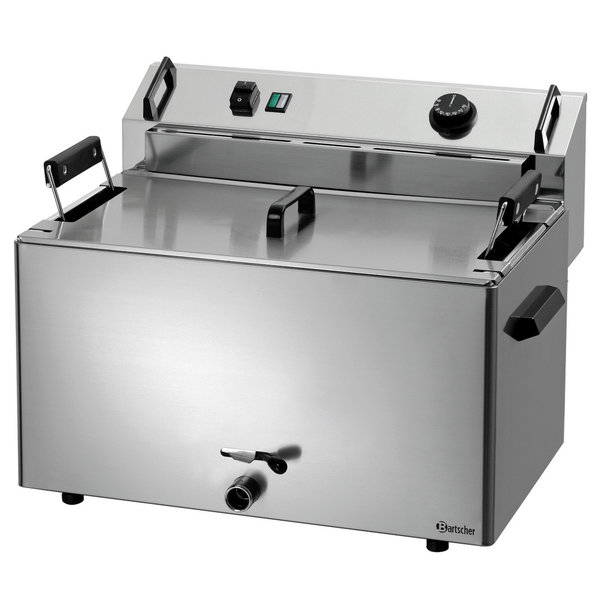 Deegwaren-/Visfriteuse | SERIE BF | Elektrisch | 16L | 50°C/190°C | 9kW (400V) | Aftapkraan | 560x470x400(h)mm