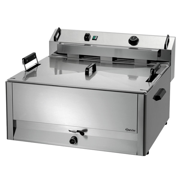 Deegwaren-/Visfriteuse | SERIE BF | Elektrisch | 30L | 50°C/190°C | 15kW (400V) | Aftapkraan | 660x650x410(h)mm