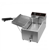 CaterChef Inductiefriteuse | Elektrisch | 15L | 3kW (230V) | Aftapkraan | 600x707x370(h)mm