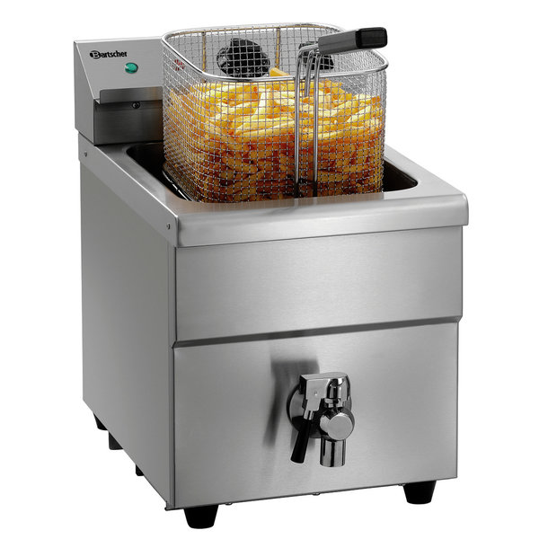 Inductiefriteuse | Elektrisch | 8L | 60°C/190°C | 3.5kW (230V) | Aftapkraan | 290x565x415(h)mm