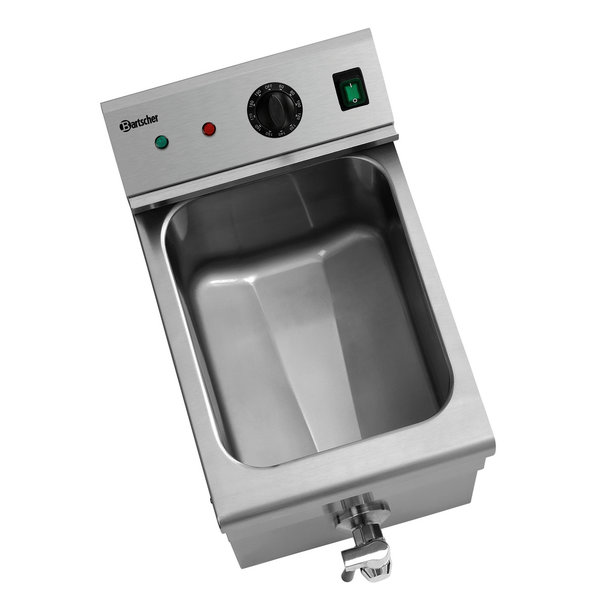 Inductiefriteuse | Elektrisch | 8L | 60°C/190°C | 3.5kW (230V) | Aftapkraan | 290x565x415(h)mm