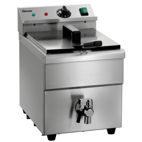 Inductiefriteuse | Elektrisch | 8L | 60°C/190°C | 3.5kW (230V) | Aftapkraan | 290x565x415(h)mm