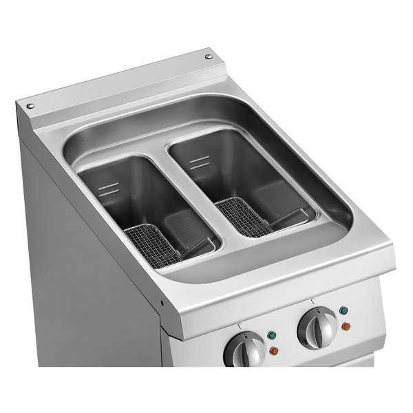 Friteuse | SERIE 700 | Elektrisch | 9+9L | 100°C/190°C | 15kW (400V) | Aftapkranen | 400x700x850(h)mm