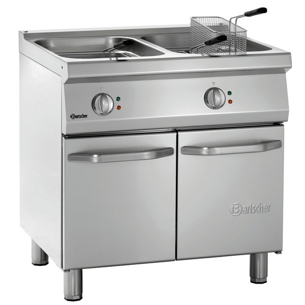 Friteuse | SERIE 700 | Elektrisch | 15+15L | 100°C/190°C | 30kW (400V) | Aftapkranen | 800x700x850(h)mm