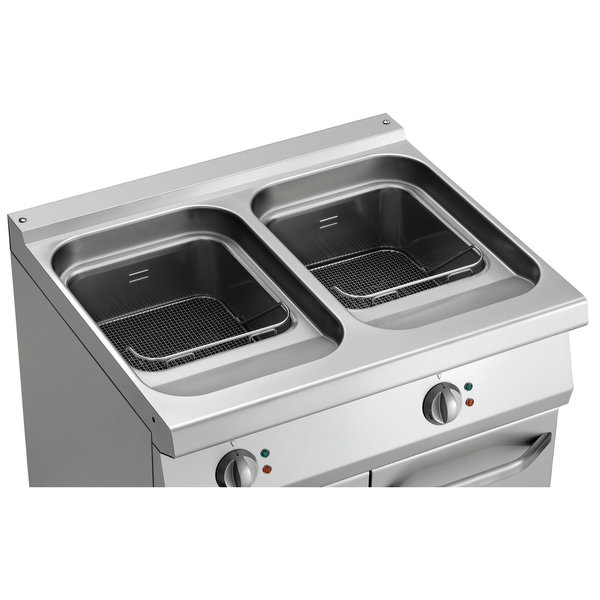 Friteuse | SERIE 700 | Elektrisch | 15+15L | 100°C/190°C | 30kW (400V) | Aftapkranen | 800x700x850(h)mm