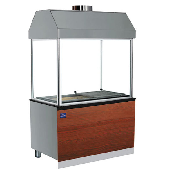 Houtskoolgrill | Incl. Luchtafvoersysteem | 1800x880x1900(h)mm
