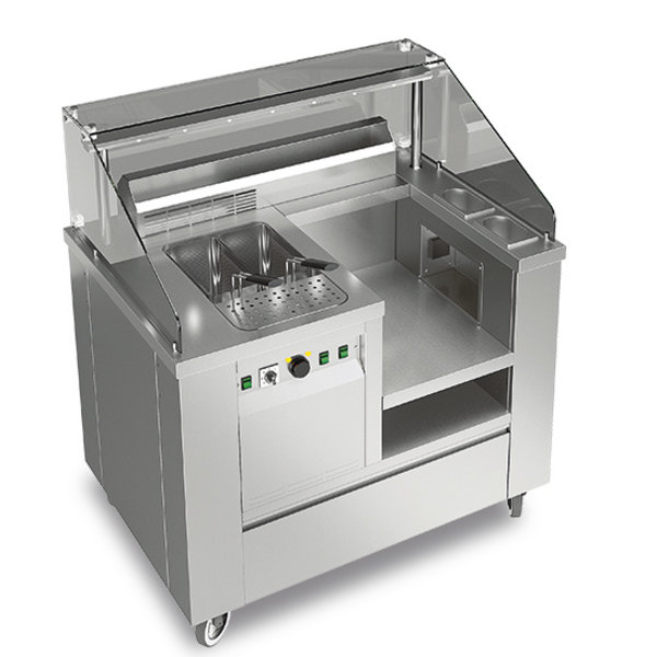 Bewegende Pasta Show | Geïntegreerde Pastakoker | 24L | 4x GN1/9 | 10.3kW | 1115x755x1266(h)mm