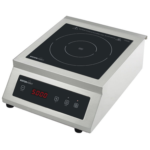 Inductieplaat | 1 Kookzone | Max. 240°C | 5kW | 400V | Ø280mm | 398x515x183(h)mm