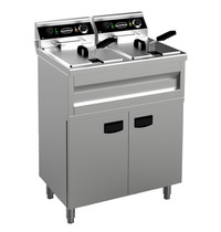 CombiSteel Friteuse | Elektrisch | 9+9L | 6.6kW (2x 230V) | Aftapkranen | 695x530x970(h)mm