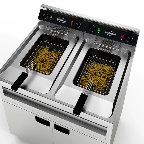 Friteuse | ENTRY 700 | Elektrisch | 12+12L | 18kW (2x 400V) | Aftapkranen | 800x700x850(h)mm