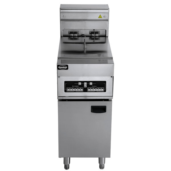 Friteuse | Elektrisch | 12.5+12.5L | 0°C/195°C | 18kW (400V) | Aftapkranen | Digitaal | 400x600x840/1180(h)mm