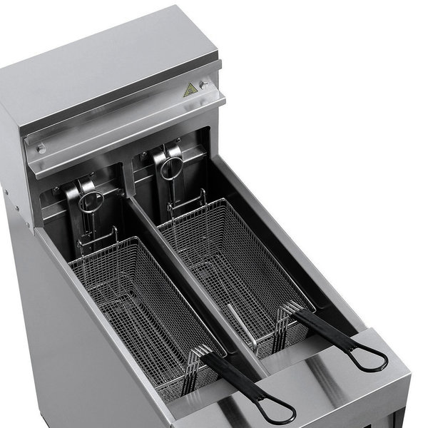 Friteuse | Elektrisch | 12.5+12.5L | 0°C/195°C | 18kW (400V) | Aftapkranen | Digitaal | 400x600x840/1180(h)mm