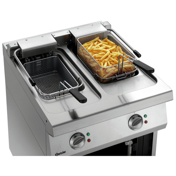 Friteuse | SERIE 700 | Elektrisch | 11+11L | 100°C/190°C | 17.4kW (400V) | Aftapkranen | 600x700x850(h)mm