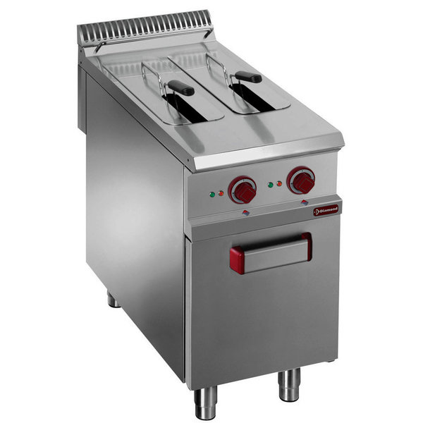 Friteuse | OPTIMA 900 | Elektrisch | 8+8L | 100°C/180°C | 10.5kW (400V) | Aftapkranen | 400x900x850/920(h)mm