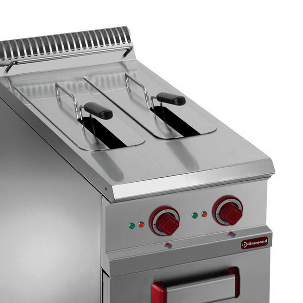 Friteuse | OPTIMA 900 | Elektrisch | 8+8L | 100°C/180°C | 10.5kW (400V) | Aftapkranen | 400x900x850/920(h)mm